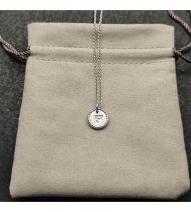 David Yurman Initiale Charme en Argent Sterling avec des Diamants F