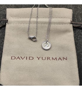 David Yurman Initiale Charme en Argent Sterling avec des Diamants Z