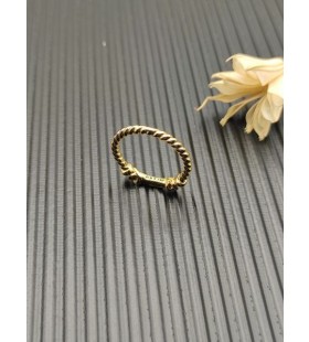 David Yurman Petite Helena Envelopper la Bande de Bague Or Jaune 18 carats avec des Diamants de 4mm