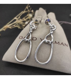 David Yurman Tordu 8 Boucles D'Oreilles