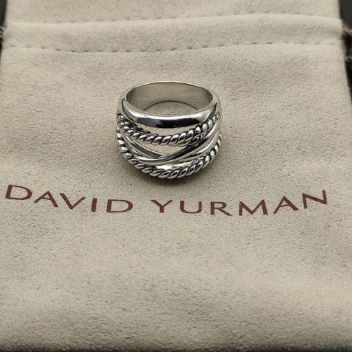 David Yurman Crossover Ring Sterling Silver 17mm