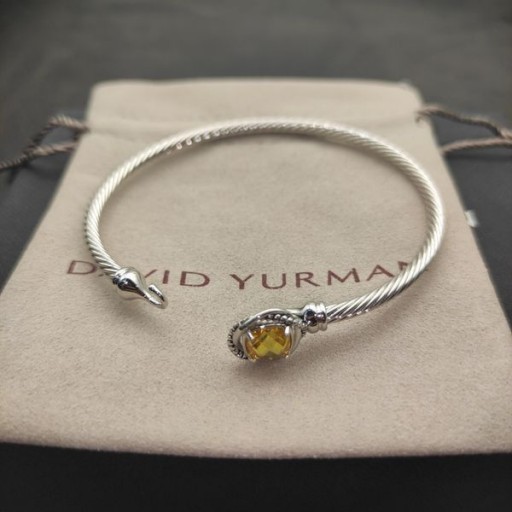 David Yurman Women ' s Petite Chatelaine-Armreif Sterling-Silber mit Gelben Diamanten 3mm