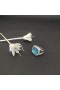 David Yurman Albion Ring Sterling Silber mit Blauen Topas und Diamanten 11mm