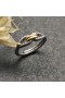David Yurman Kabel Schleife Band Ring-Sterling Silber mit 18K Yellow Gold 7mm