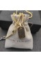 David Yurman Chevron-Tag 18-Karat-Gelbgold mit Schwarzen Diamanten 27 mm