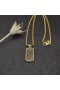 David Yurman Chevron-Tag 18-Karat-Gelbgold mit Schwarzen Diamanten 27 mm