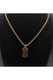 David Yurman Chevron-Tag 18-Karat-Gelbgold mit Schwarzen Diamanten 27 mm