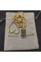 David Yurman Chevron-Tag 18-Karat-Gelbgold mit Schwarzen Diamanten 27 mm