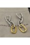 David Yurman Farbe-block Taste Hoop Ohrringe 18K Yellow Gold und Silber