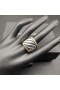 David Yurman Geformt Kabel Saddle Ring-Sterling Silber mit 18K Gelb Gold 21mm