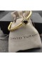 David Yurman Damen Kabel Manschette Armband 18K Gelb Gold Mit Schwarzem Diamant-4mm