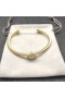 David Yurman Damen Kabel Manschette Armband 18K Gelbgold Mit Weißen Diamanten, 4 mm