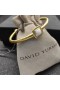David Yurman Damen Kabel Manschette Armband 18K Gelbgold Mit Weißem Onyx Und Diamanten, 4 mm