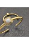 David Yurman Damen Kabel Manschette Armband 18K Gelbgold Mit Weißem Onyx Und Diamanten, 4 mm