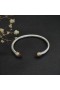 David Yurman Women ' s Classic Kabel Manschette Armband Sterling Silber mit 14K Gelb Gold und Champagner Diamanten 5mm