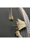 David Yurman Women ' s Classic Kabel Manschette Armband Sterling Silber mit 18K Gelb Gold Mit Dark Green Diamonds 7mm