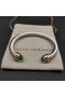 David Yurman Women ' s Classic Kabel Manschette Armband Sterling Silber mit 18K Gelbgold und Peridot 7mm