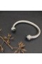 David Yurman Women ' s Classic Kabel Manschette Armband Sterling Silber mit Smaragden und Diamanten 7mm