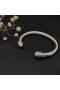 David Yurman Women ' s Classic Kabel Manschette Armband Sterling Silber mit Pavé Diamond Domes 7mm