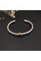 David Yurman Women ' s Classic Cable Station Manschette Armband Sterling Silber mit 18K Gelb Gold und Schwarzen Diamanten, 4 mm
