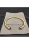 David Yurman Women ' s Classic Cablespira Manschette Armband 18K Gelbgold mit Champagner Diamanten 5mm