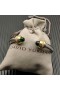 David Yurman Women ' s Classic Cablespira Manschette Armband Sterling Silber mit 18K Gelb Gold Und Dunklem Grün Diamanten 7mm