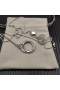 David Yurman Damen Crossover Halskette Sterling-Silber mit Diamanten 26mm