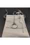 David Yurman Damen Crossover Halskette Sterling-Silber mit Diamanten 26mm