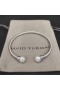 David Yurman Women ' s Solari Cablespira Manschette Armband Sterling Silber mit Perlen und Diamanten 3mm