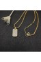 David Yurman Men ' s Chevron-Tag-Anhänger 18K Gelbes Gold mit Diamanten 21mm