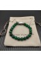 David Yurman Men ' s Spiritual Beads-Armband Sterling Silber mit Grüner Onyx 8mm