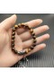 David Yurman Men ' s Spiritual Beads-Armband Sterling Silber mit Tigerauge 8mm