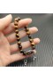 David Yurman Men ' s Spiritual Beads-Armband Sterling Silber mit Tigerauge 8mm