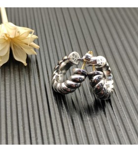 David Yurman 20.5x20mm Silber Twist Draht Ohrringe