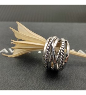 David Yurman Crossover Ring Sterling Silver 17mm