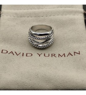 David Yurman Crossover Ring Sterling Silver 17mm