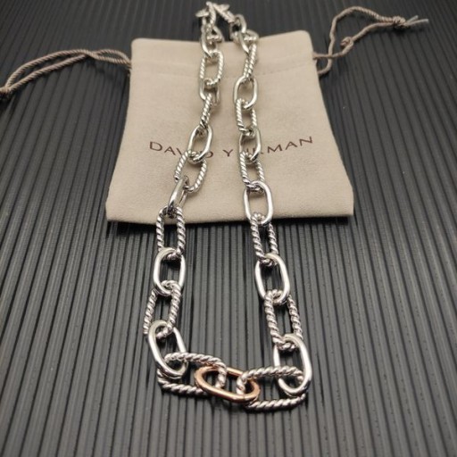 David Yurman γυναικεία Μάντισον Κολιέ με Αλυσίδα Ασημένιο με 18K Αυξήθηκε Χρυσό 8.5 mm