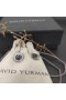 David Yurman Albion Σκουλαρίκια Στηριγμάτων Εξαιρετικό Ασήμι με Μωβ Κρυστάλλινο και Διαμάντια 7mm
