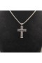 David Yurman Chevron Διαγώνιο Κρεμαστό κόσμημα Εξαιρετικό Ασημένιο με Μαύρα Διαμάντια 41.5 mm