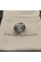 David Yurman Double X Crossover Εξαιρετικό Ασημένιο Δαχτυλίδι με Διαμάντια 13mm