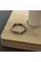 David Yurman Petite Infinity Ζωνών Δαχτυλίδι Ασημένιο με 14K Κίτρινο Χρυσό 4mm