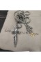 David Yurman Κύματα Στιλέτο Φυλαχτό Ασημένιο με Μαύρα Διαμάντια 44mm