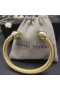 David Yurman γυναικεία Classic Cablespira Σφαλιάρα Βραχιόλι 18Κ Κίτρινο Χρυσό με Πράσινο Φως Διαμάντια 7mm