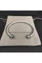 David Yurman γυναικεία Classic Cablespira Σφαλιάρα Βραχιόλι Ασημένιο με το Πράσινο Φως Διαμάντια 5mm