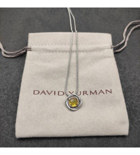David Yurman γυναικεία Άπειρο Περιδέραιο Κρεμαστών κοσμημάτων Εξαιρετικό ασημένιο με Citrine 7mm