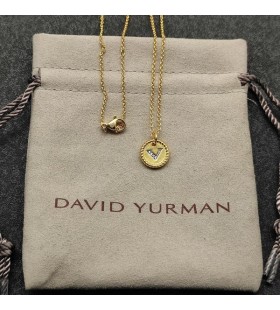 David Yurman γυναικεία Αρχική Γοητεία Κολιέ 18K Κίτρινο Χρυσό με Διαμάντι V