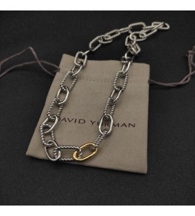 David Yurman γυναικεία Μάντισον Κολιέ με Αλυσίδα Ασημένιο με 18K Κίτρινο Χρυσό 8.5 mm
